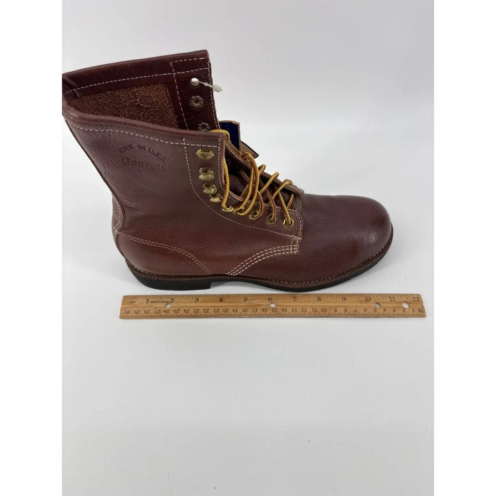 VTG Deadstock Georgia Boot‎ Carbo-Tec Mens Steel Toe Leather Made in USA 7 NWT